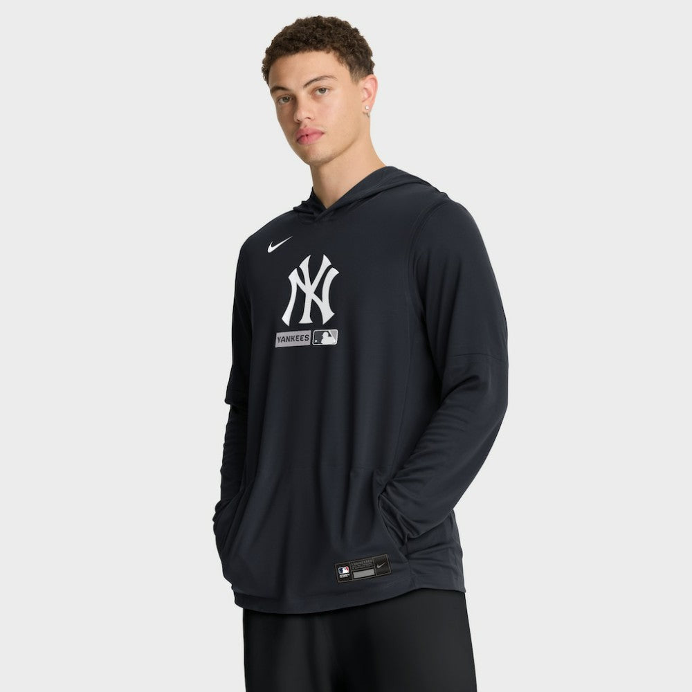 New York Yankees Nike Authentic Collection Dri-FIT Long Sleeve Hooded T-Shirt - MLB T-shirts