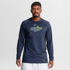 Tampa Bay Rays Nike Authentic Collection Game Time Raglan Long Sleeve T-Shirt - MLB T-shirts