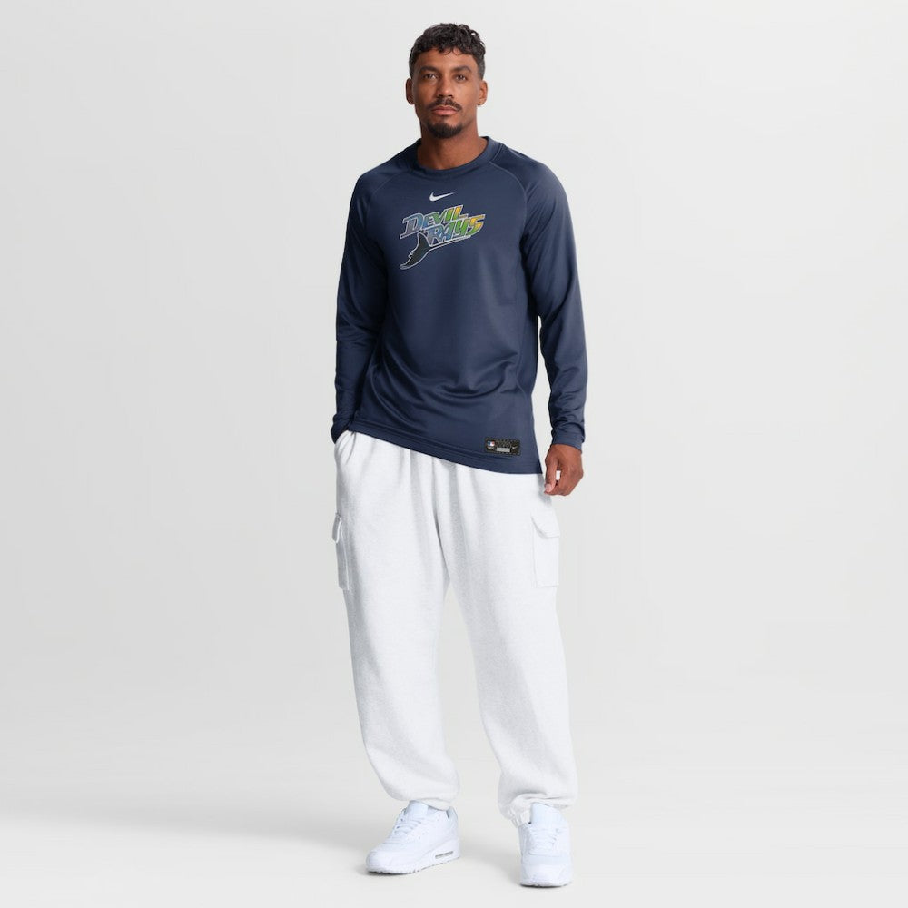 Tampa Bay Rays Nike Authentic Collection Game Time Raglan Long Sleeve T-Shirt - MLB T-shirts