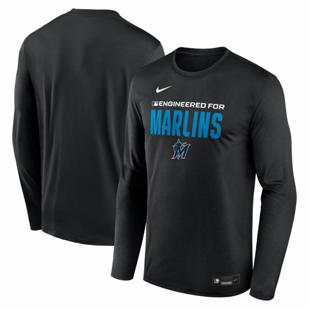 Miami Marlins Nike Authentic Collection Legend Dri-FIT Long Sleeve T-Shirt - MLB T-shirts