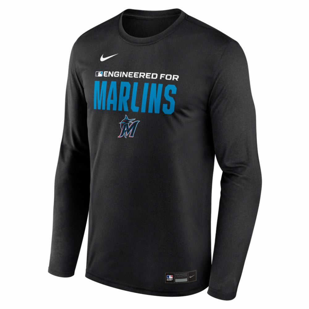 Miami Marlins Nike Authentic Collection Legend Dri-FIT Long Sleeve T-Shirt - MLB T-shirts