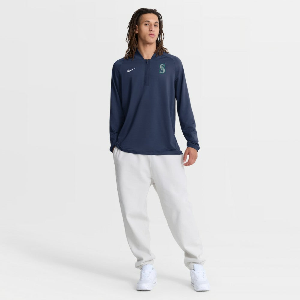 Seattle Mariners Nike Authentic Collection Dri-FIT Raglan Half-Zip Pullover - MLB Pullover
