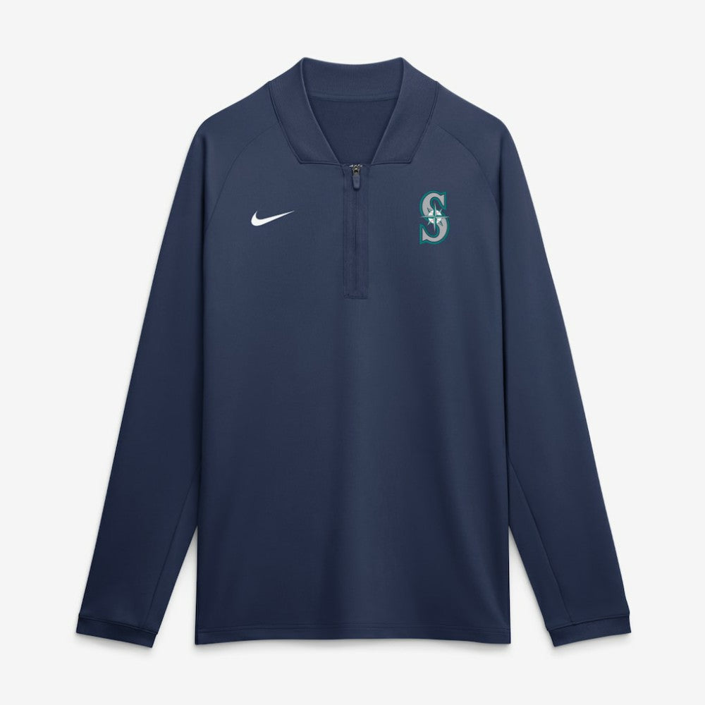 Seattle Mariners Nike Authentic Collection Dri-FIT Raglan Half-Zip Pullover - MLB Pullover