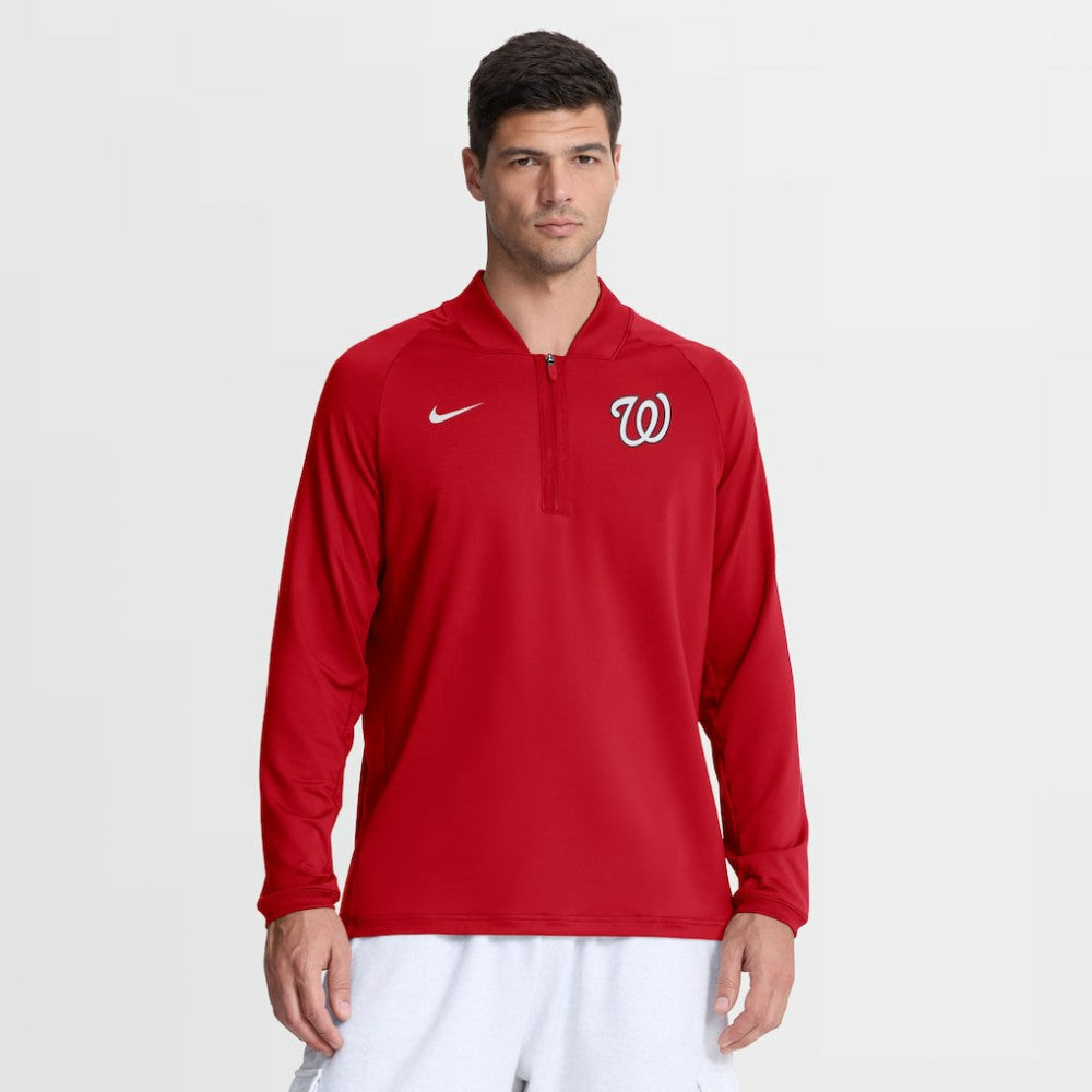 Washington Nationals Nike Authentic Collection Dri-FIT Raglan Half-Zip Pullover - MLB Pullover