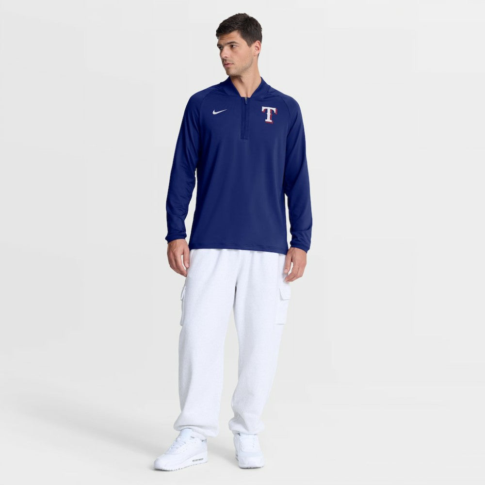 Texas Rangers Nike Authentic Collection Dri-FIT Raglan Half-Zip Pullover - MLB Pullover
