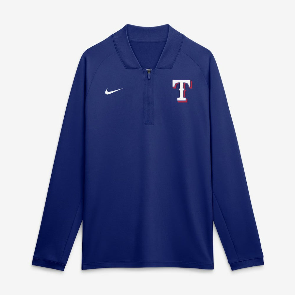 Texas Rangers Nike Authentic Collection Dri-FIT Raglan Half-Zip Pullover - MLB Pullover