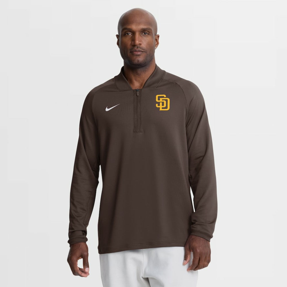 San Diego Padres Nike Authentic Collection Dri-FIT Raglan Half-Zip Pullover - MLB Pullover