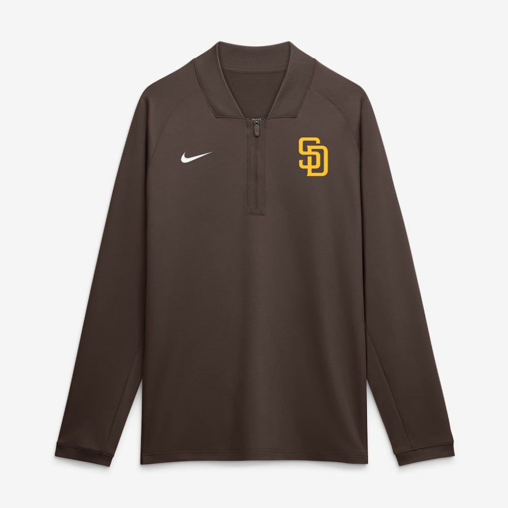 San Diego Padres Nike Authentic Collection Dri-FIT Raglan Half-Zip Pullover - MLB Pullover