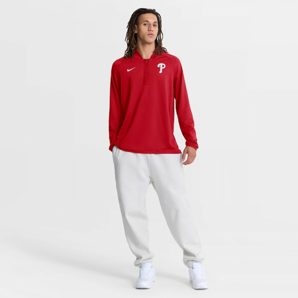 Philadelphia Phillies Nike Authentic Collection Dri-FIT Raglan Half-Zip Pullover - MLB Pullover