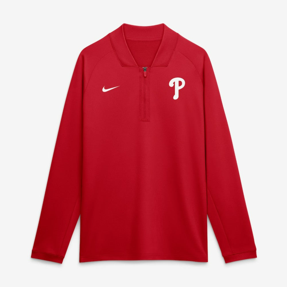 Philadelphia Phillies Nike Authentic Collection Dri-FIT Raglan Half-Zip Pullover - MLB Pullover