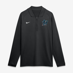 Miami Marlins Nike Authentic Collection Dri-FIT Raglan Half-Zip Pullover - MLB Pullover