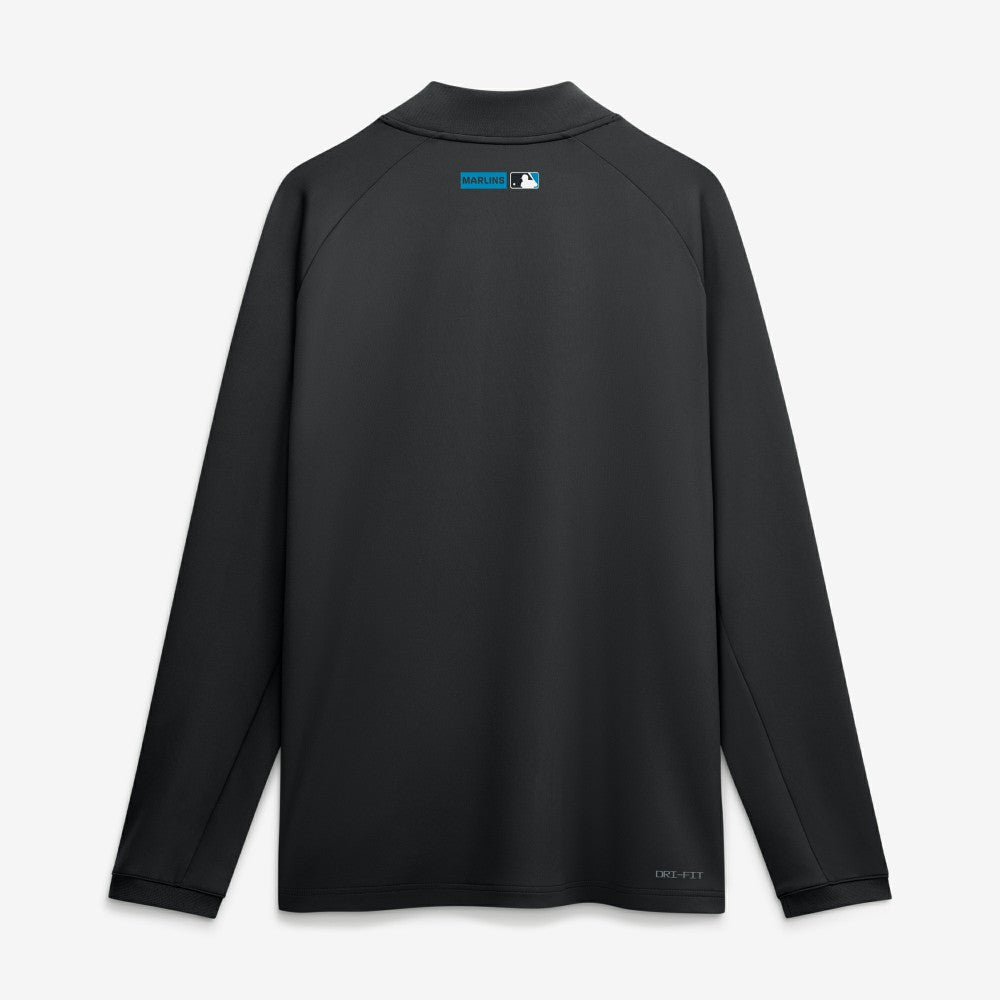Miami Marlins Nike Authentic Collection Dri-FIT Raglan Half-Zip Pullover - MLB Pullover