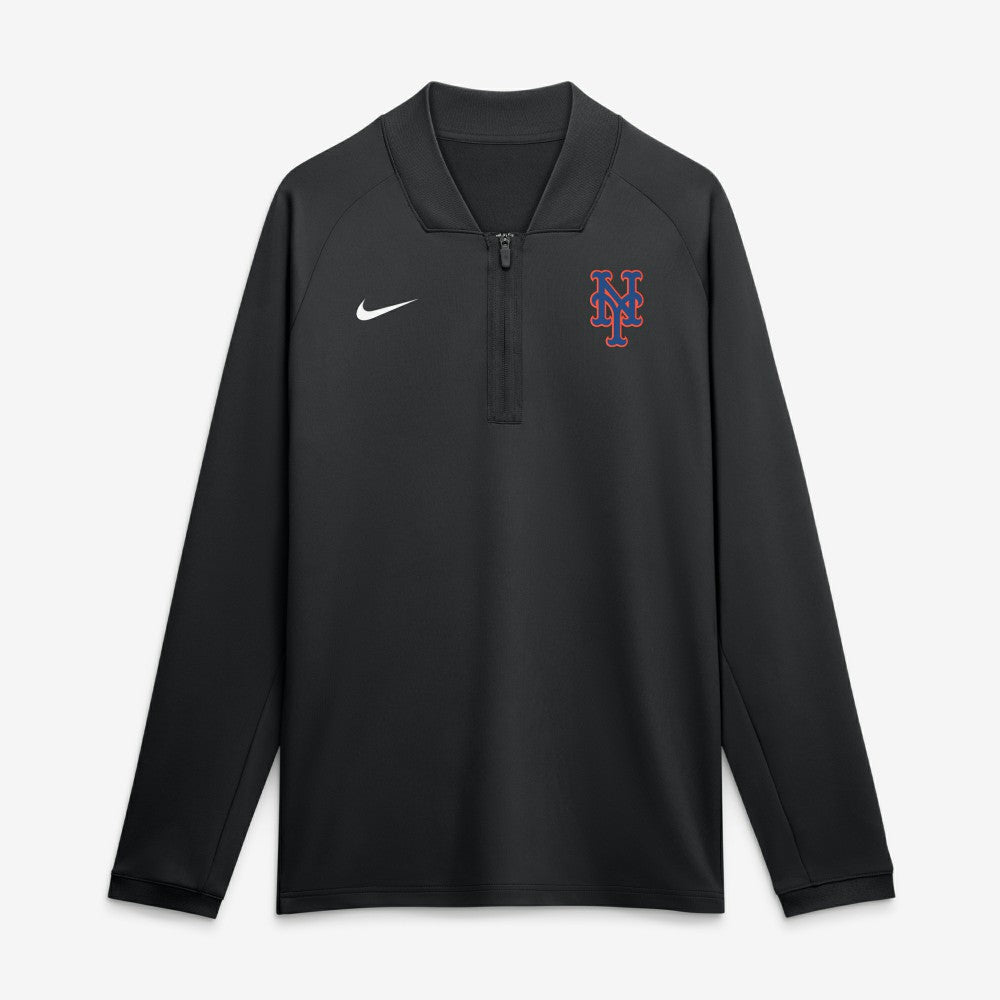 New York Mets Nike Authentic Collection Dri-FIT Raglan Half-Zip Pullover - MLB Pullover