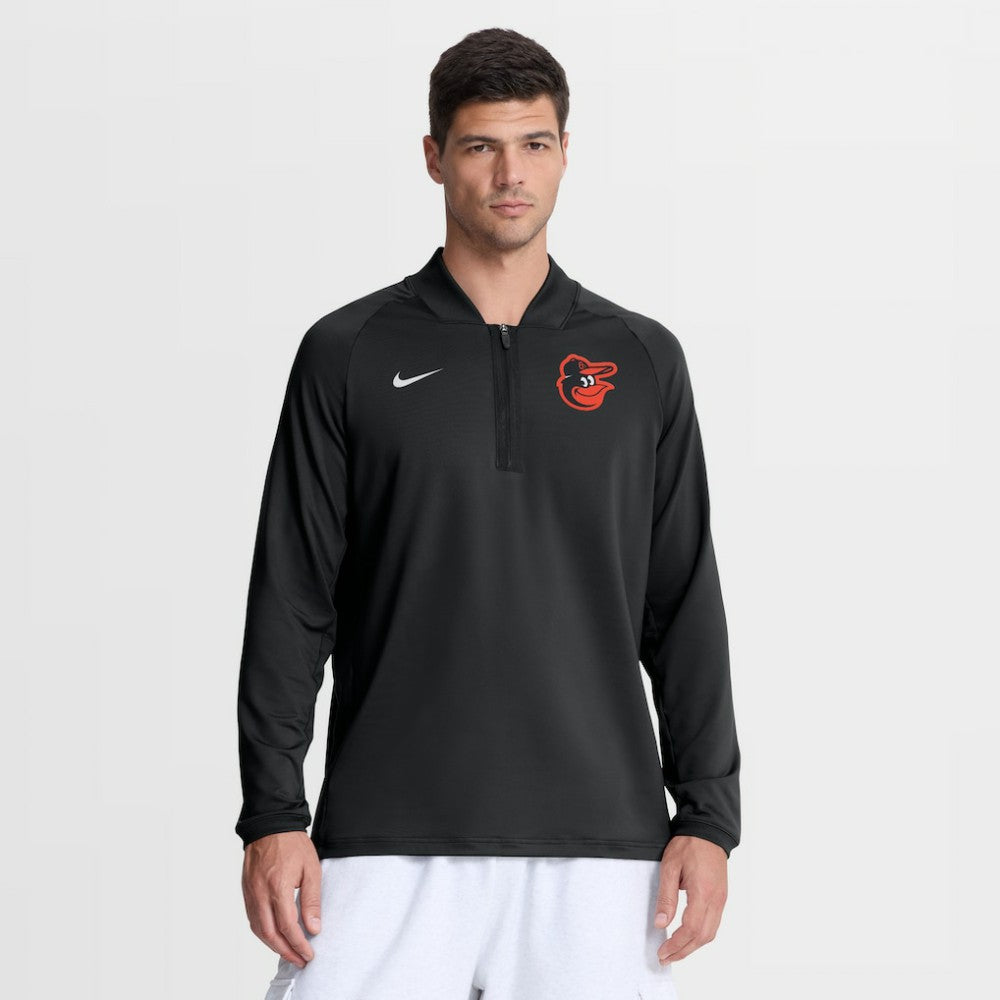 Baltimore Orioles Nike Authentic Collection Dri-FIT Raglan Half-Zip Pullover - MLB Pullover