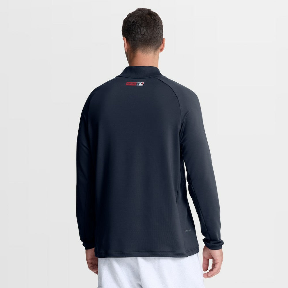 Atlanta Braves Nike Authentic Collection Dri-FIT Raglan Half-Zip Pullover - MLB Pullover