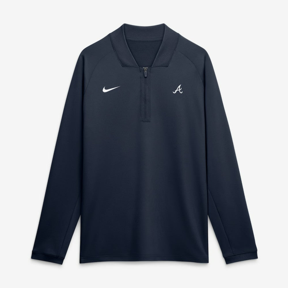 Atlanta Braves Nike Authentic Collection Dri-FIT Raglan Half-Zip Pullover - MLB Pullover