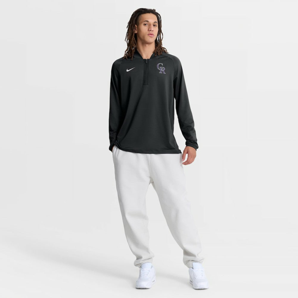 Colorado Rockies Nike Authentic Collection Dri-FIT Raglan Half-Zip Pullover - MLB Pullover