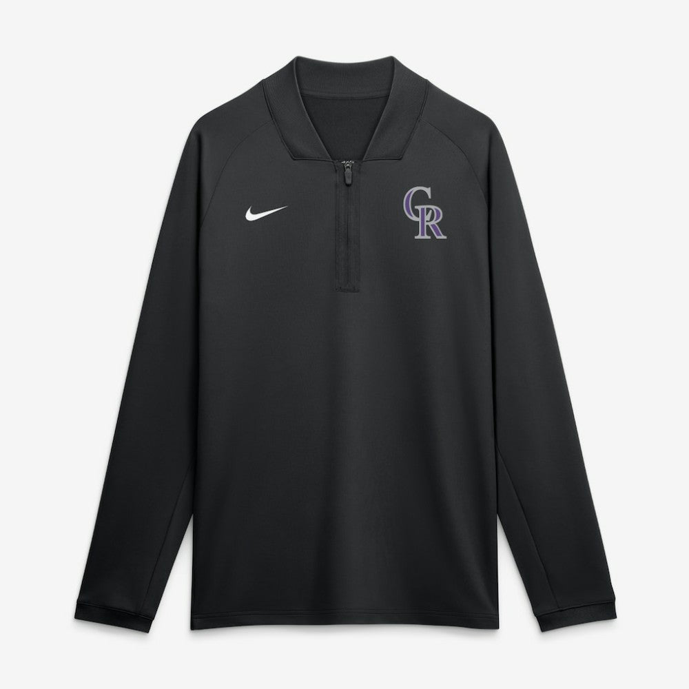 Colorado Rockies Nike Authentic Collection Dri-FIT Raglan Half-Zip Pullover - MLB Pullover