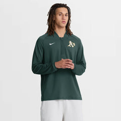 Athletics Nike Authentic Collection Dri-FIT Raglan Half-Zip Pullover - MLB Pullover