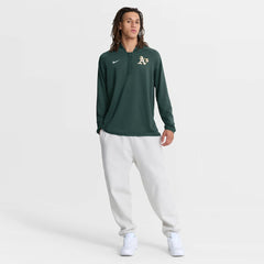 Athletics Nike Authentic Collection Dri-FIT Raglan Half-Zip Pullover - MLB Pullover