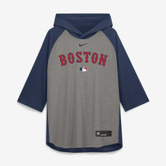 Boston Red Sox Nike Authentic Collection Flux Dri-FIT Raglan 3/4-Sleeve Hooded T-Shirt - MLB T-shirts