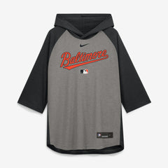 Baltimore Orioles Nike Authentic Collection Flux Dri-FIT Raglan 3/4-Sleeve Hooded T-Shirt - MLB T-shirts