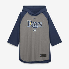 Tampa Bay Rays Nike Authentic Collection Flux Dri-FIT Raglan 3/4-Sleeve Hooded T-Shirt - MLB T-shirts
