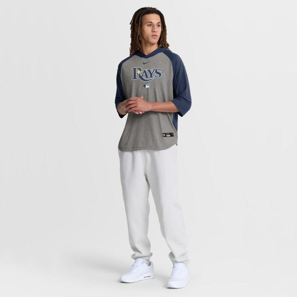 Tampa Bay Rays Nike Authentic Collection Flux Dri-FIT Raglan 3/4-Sleeve Hooded T-Shirt - MLB T-shirts