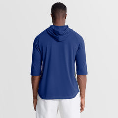 New York Mets Nike Authentic Collection Flux Dri-FIT Raglan 3/4-Sleeve Hooded T-Shirt - MLB T-shirts