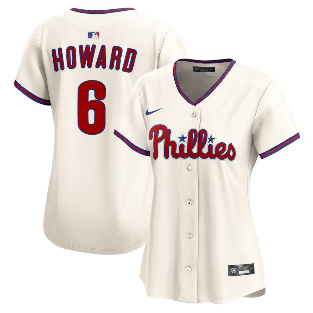 Ryan Howard Philadelphia Phillies Nike Women's Alternate 2 Limited Jersey – Cream - MLB Jerseys