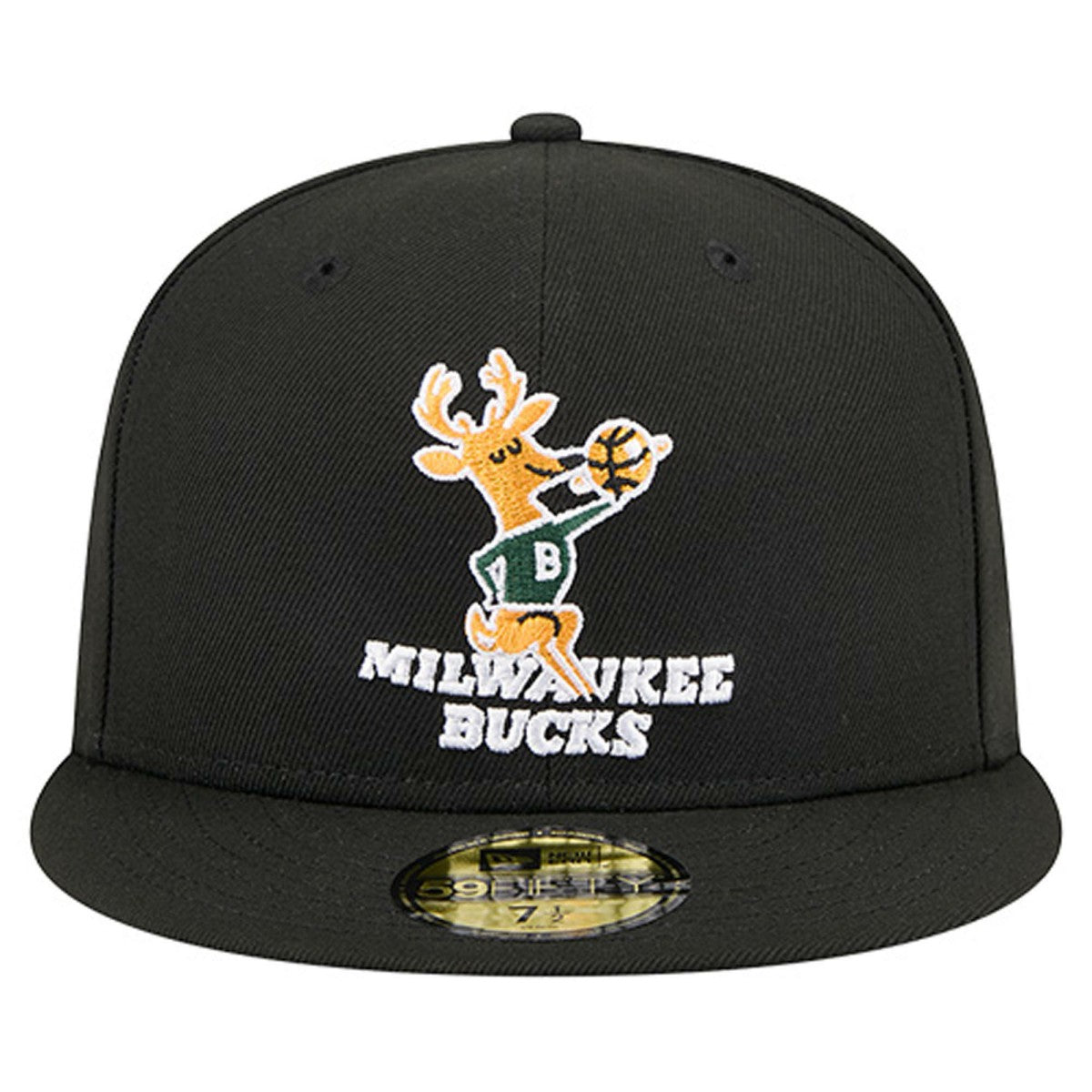 Black Milwaukee Bucks Core Logo 59FIFTY Fitted Hat | NBA