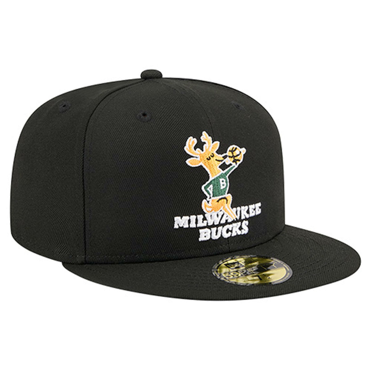 Black Milwaukee Bucks Core Logo 59FIFTY Fitted Hat | NBA