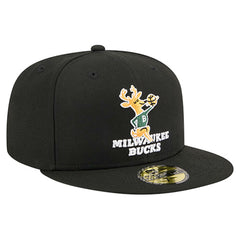 Black Milwaukee Bucks Core Logo 59FIFTY Fitted Hat | NBA