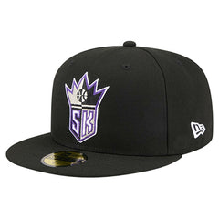 Black Sacramento Kings Core Logo 59FIFTY Fitted Hat | NBA