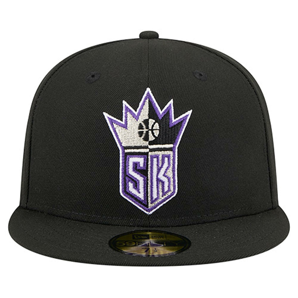 Black Sacramento Kings Core Logo 59FIFTY Fitted Hat | NBA