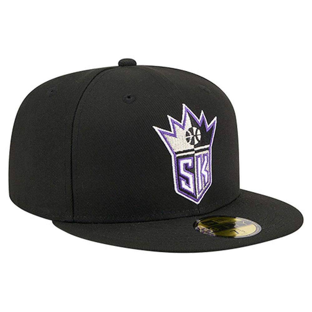 Black Sacramento Kings Core Logo 59FIFTY Fitted Hat | NBA