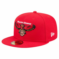 Red Atlanta Hawks Core Logo 59FIFTY Fitted Hat | NBA