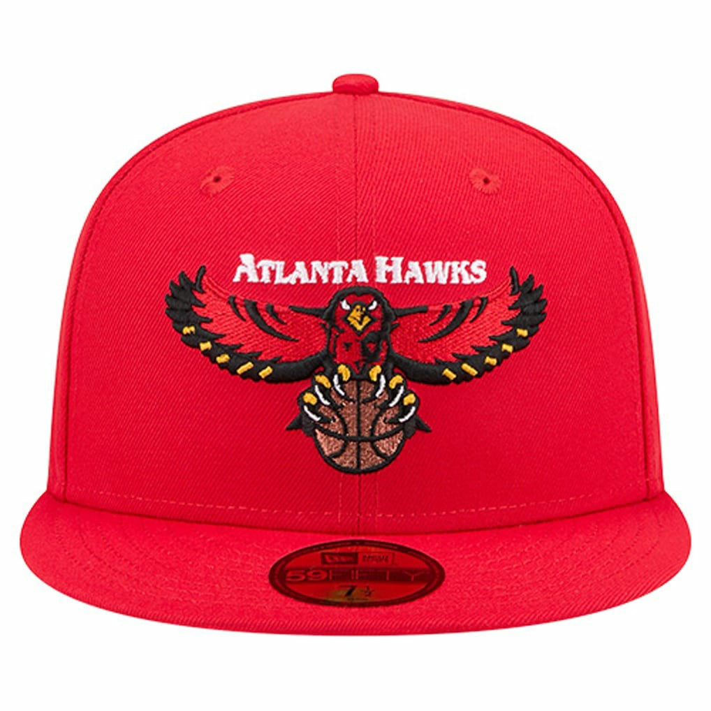 Red Atlanta Hawks Core Logo 59FIFTY Fitted Hat | NBA