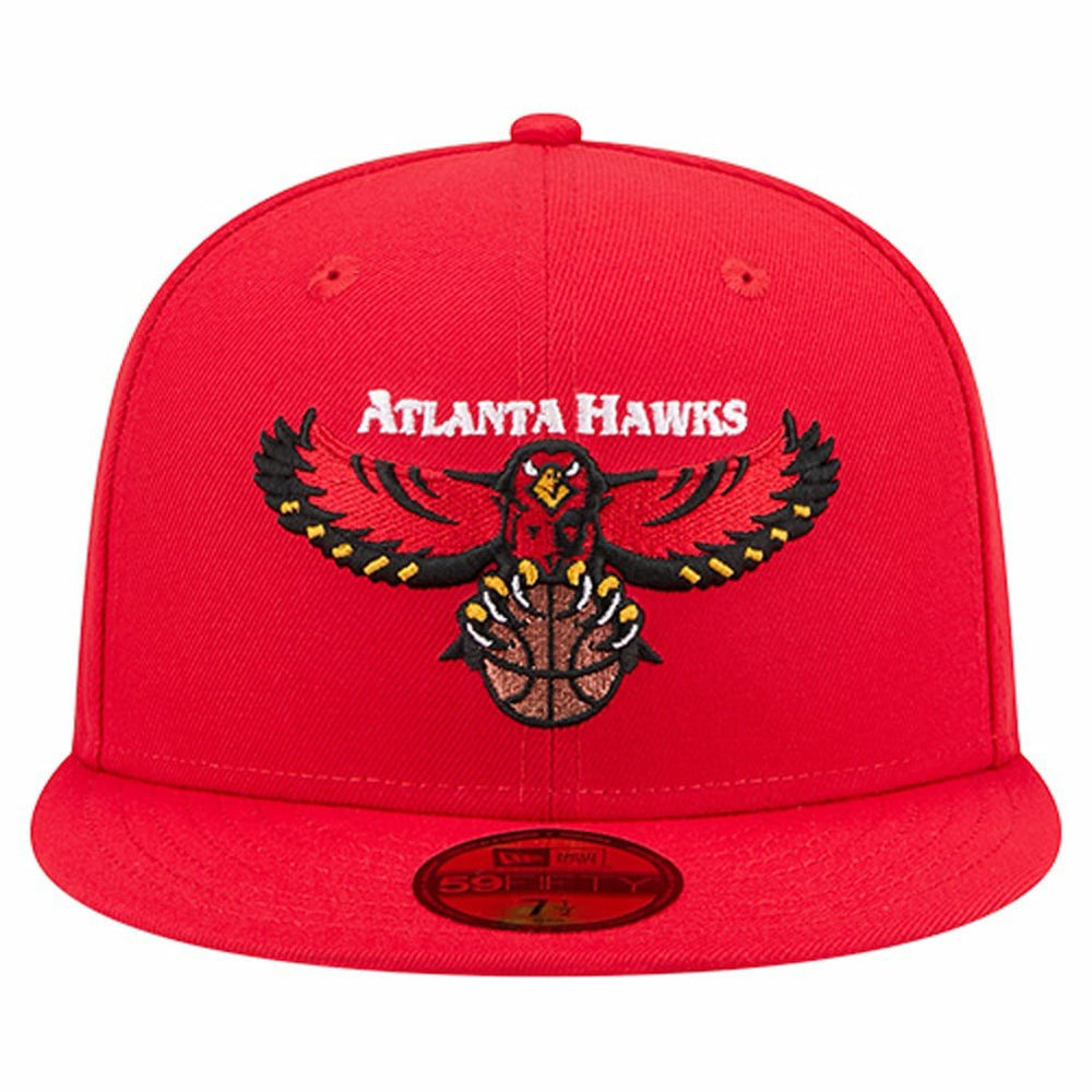 Red Atlanta Hawks Core Logo 59FIFTY Fitted Hat | NBA