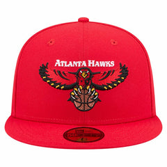 Red Atlanta Hawks Core Logo 59FIFTY Fitted Hat | NBA