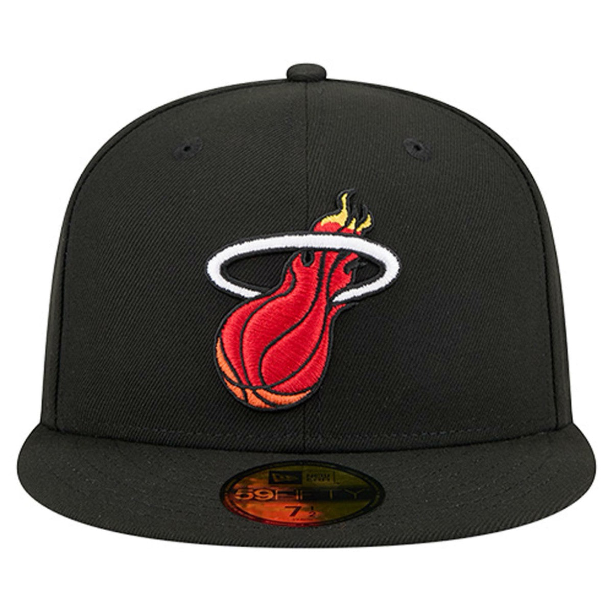 Black Miami Heat Core Logo 59FIFTY Fitted Hat | NBA