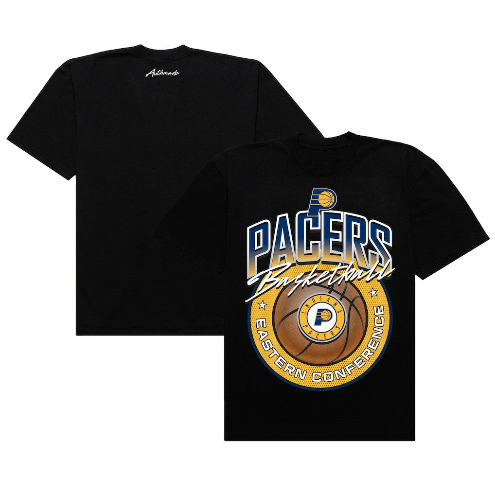 Black Indiana Pacers Authmade Basketball Mesh Premium T-Shirt | NBA