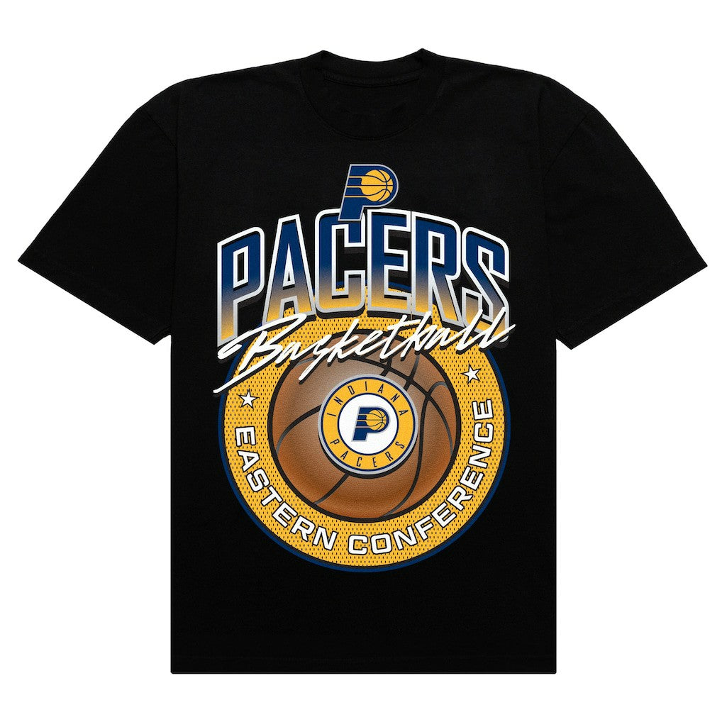 Black Indiana Pacers Authmade Basketball Mesh Premium T-Shirt | NBA
