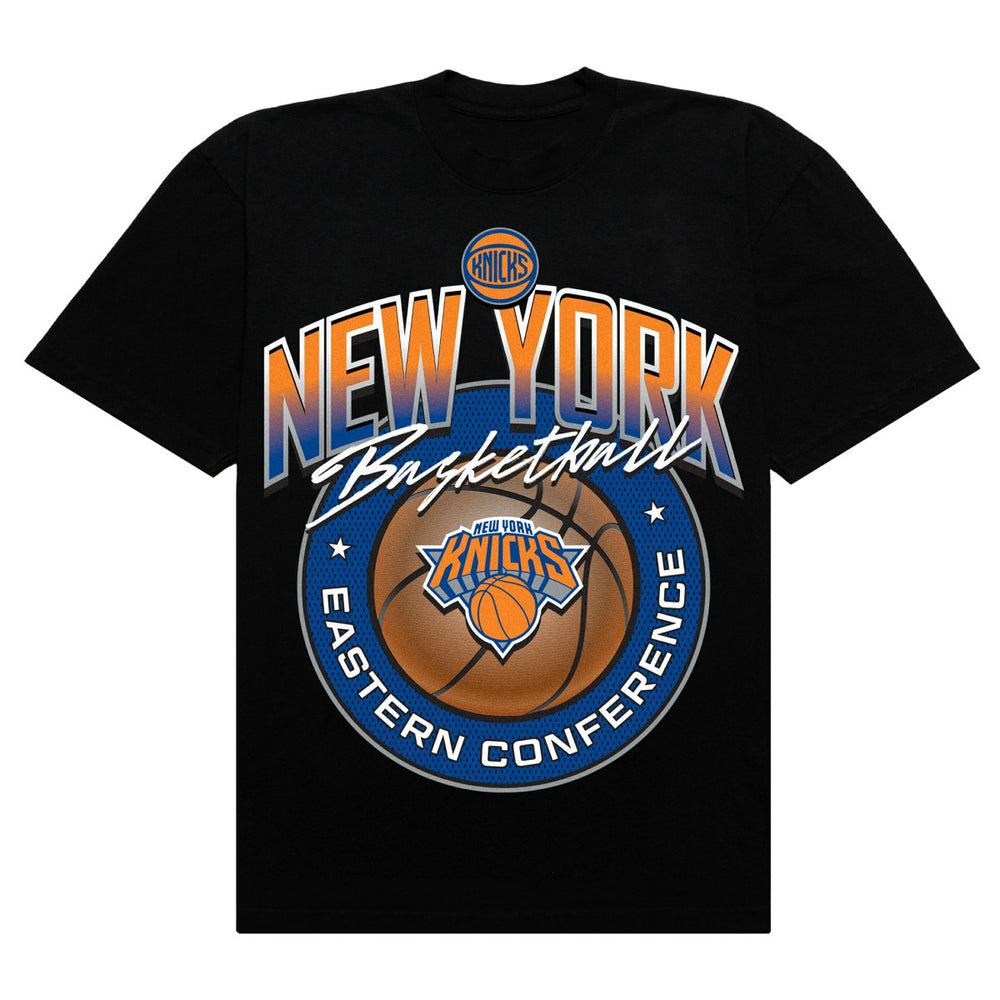 Black New York Knicks Authmade Basketball Mesh Premium T-Shirt | NBA