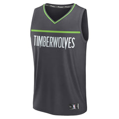 Anthracite Minnesota Timberwolves Fastbreak Custom Jersey | NBA