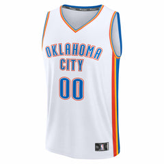 White Oklahoma City Thunder Fast Break Custom Jersey | NBA