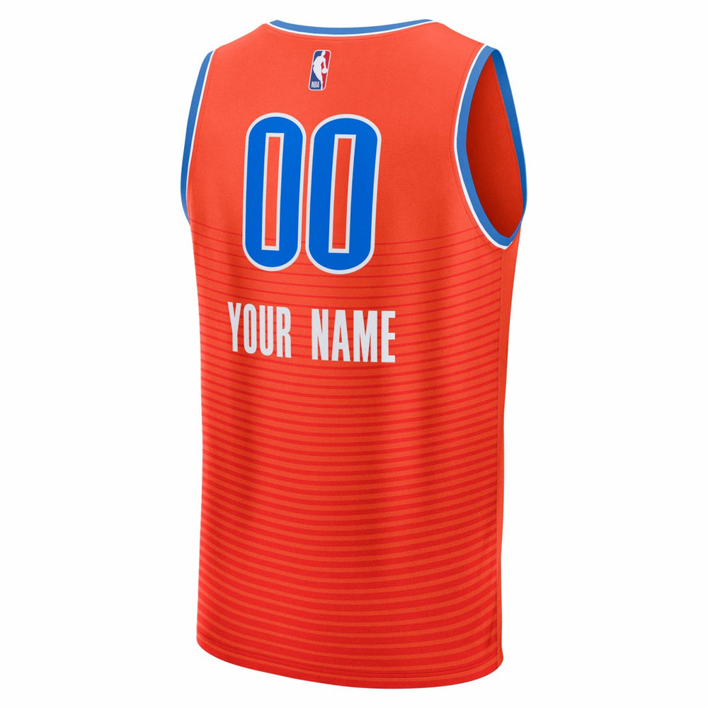 Orange Oklahoma City Thunder Youth Fast Break Custom Jersey | NBA
