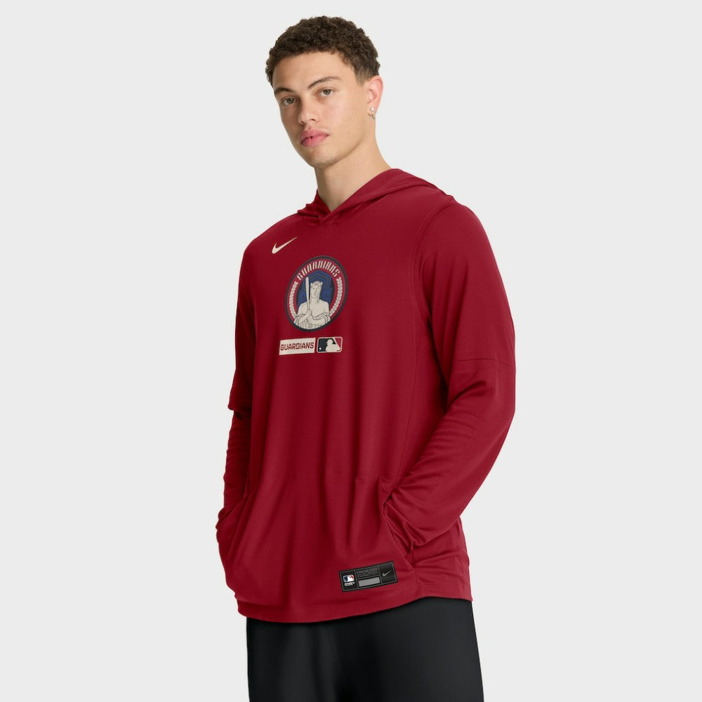 Cleveland Guardians Nike City Connect Dri-FIT Long Sleeve Hooded T-Shirt - MLB T-shirts
