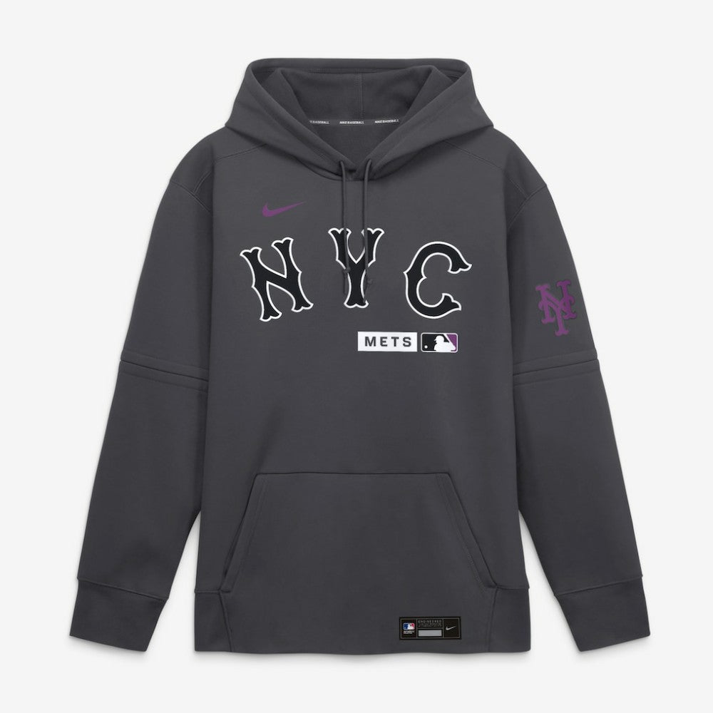 New York Mets Nike Authentic Collection City Connect Therma-FIT Hoodie - MLB Hoodies