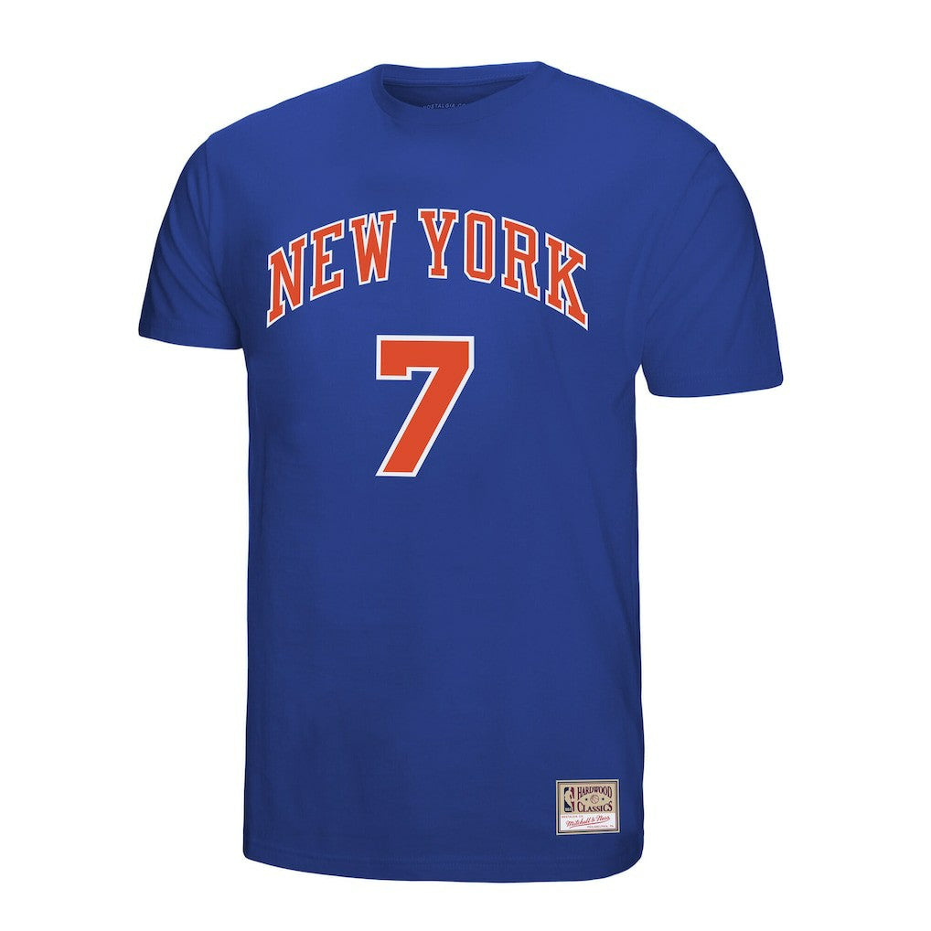 Royal Carmelo Anthony New York Knicks Hardwood Classics Retro Name & Number T-Shirt | NBA